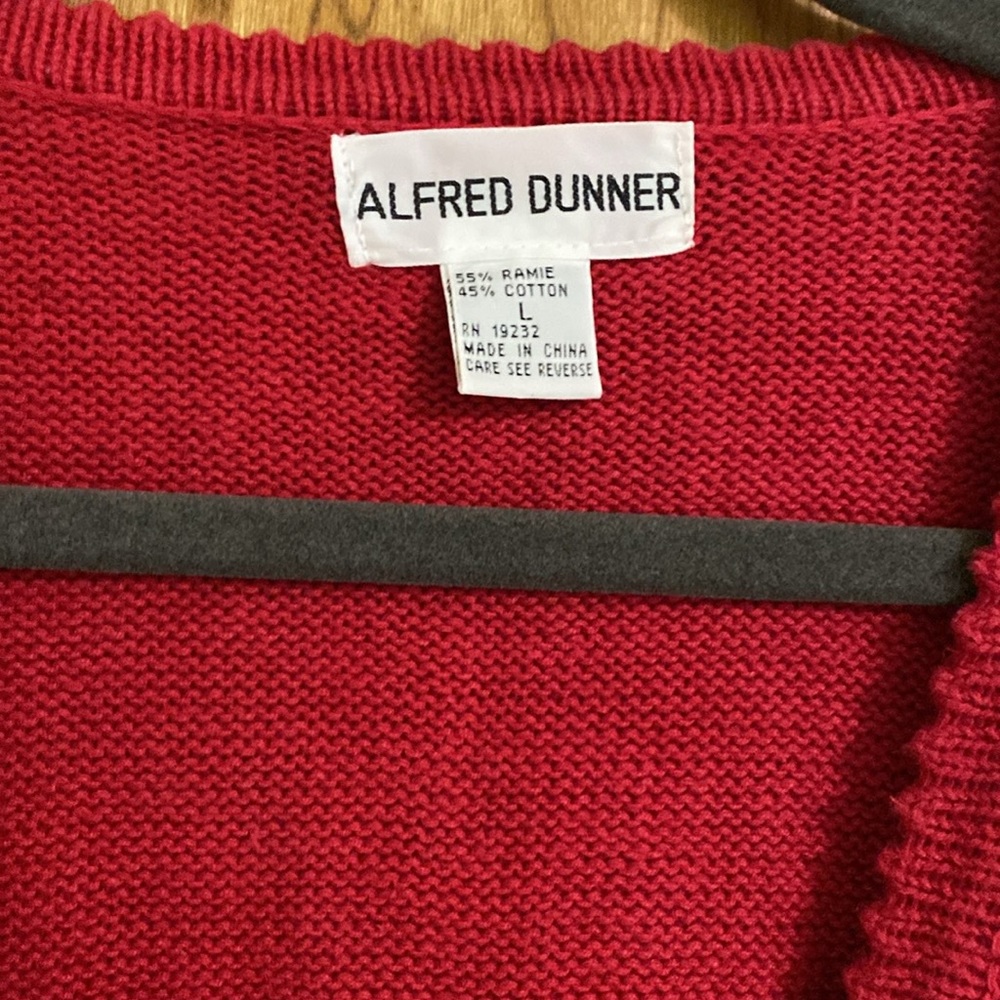 Alfred Dunner Large Christmas  Grannycore Teacher Vest Open knit Vintage Large - Picture 3 of 8